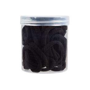 hair elastics black 50 pack
