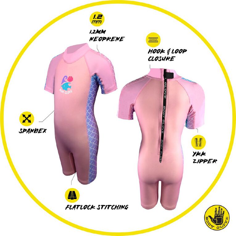 Body Glove Kids Rashsuit Pink Size 2, Pink, hi-res