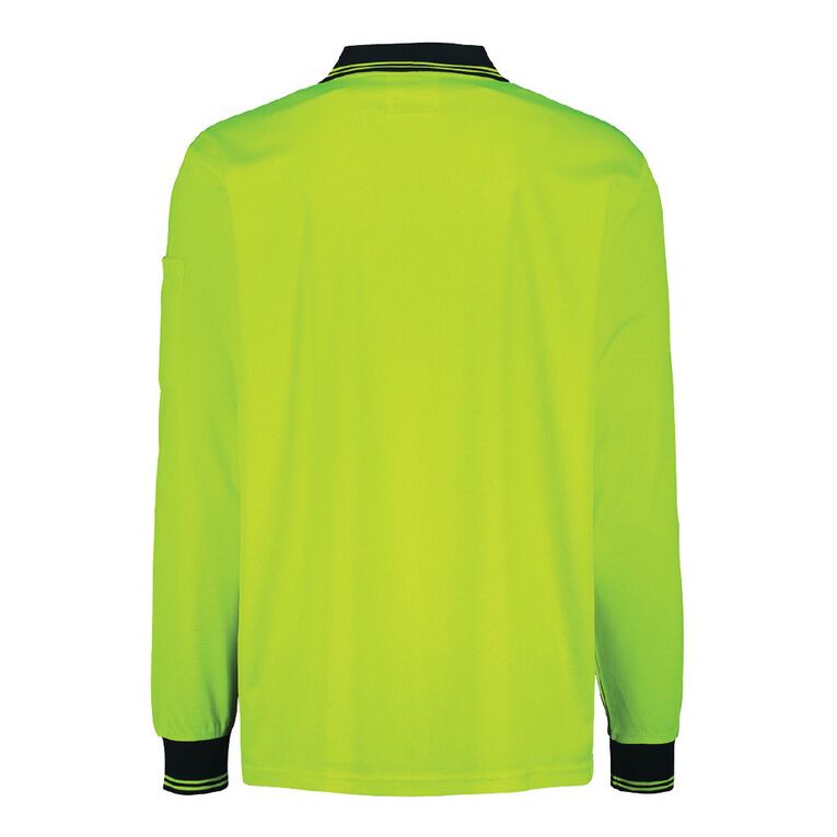 Rivet Long Sleeve Compliant Polo, Yellow Mid, hi-res