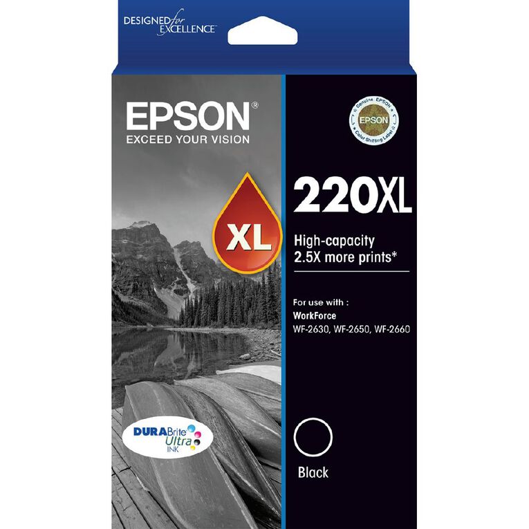 Epson Ink 220XL Black (500 Pages), , hi-res