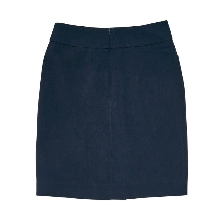 Schooltex Ladies' Classic Knee Length Skirt, Navy, hi-res