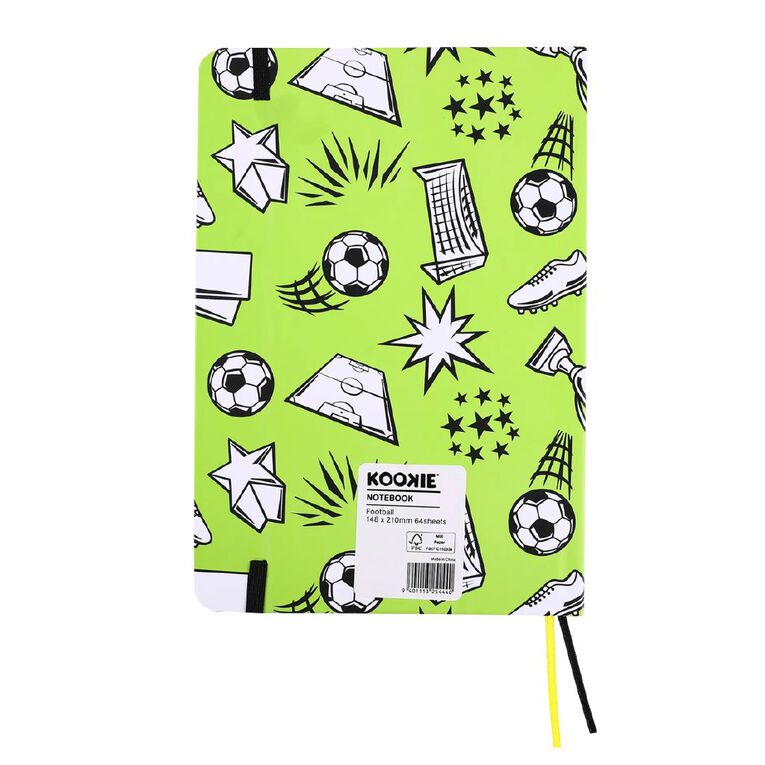 Kookie Football Notebook A5 AOP, , hi-res