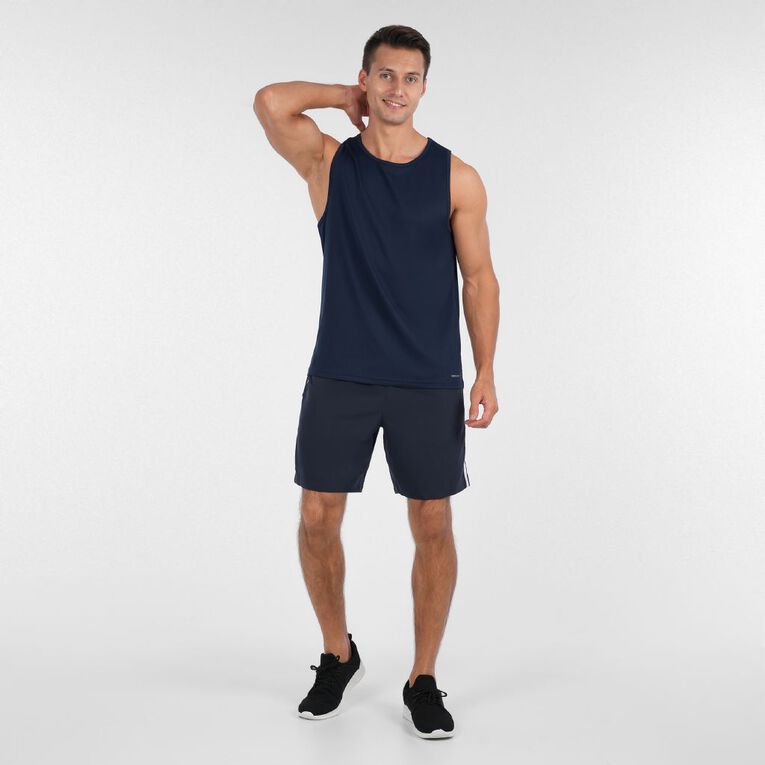 Active Intent Men's Double Stripe Shorts, Blue Dark, hi-res
