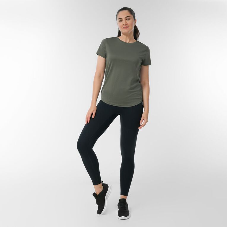 Active Intent Women's Active Mesh Crew Tee, Green Mid, hi-res