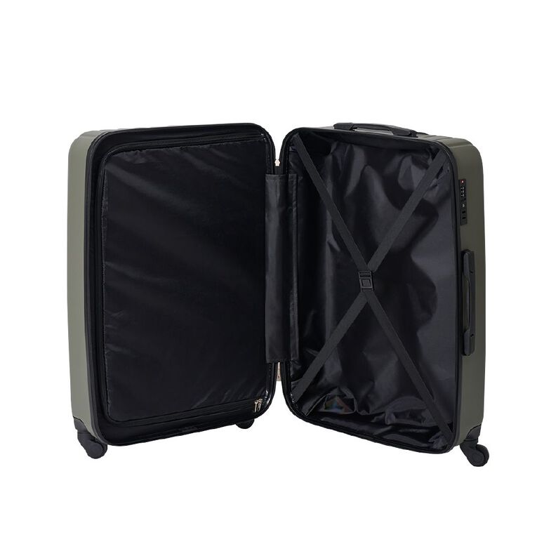 Living & Co Hard Textured Suitcases 2 Piece Set Khaki, , hi-res