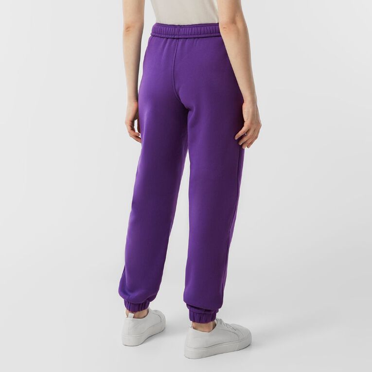 H&H Women's Fresh Fleece Trackpants, Purple Mid, hi-res