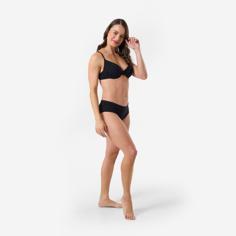H&H Women's Cotton Comfort Boyleg Briefs, Black, hi-res
