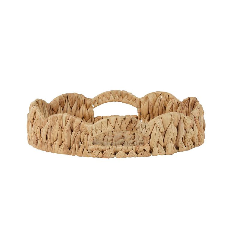 Living & Co Woven Scallop Tray Round, , hi-res