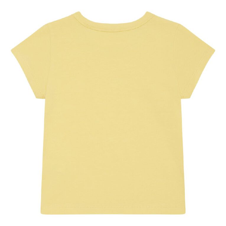 Young Original Short Sleeve Fitted Top, Yellow Light, hi-res