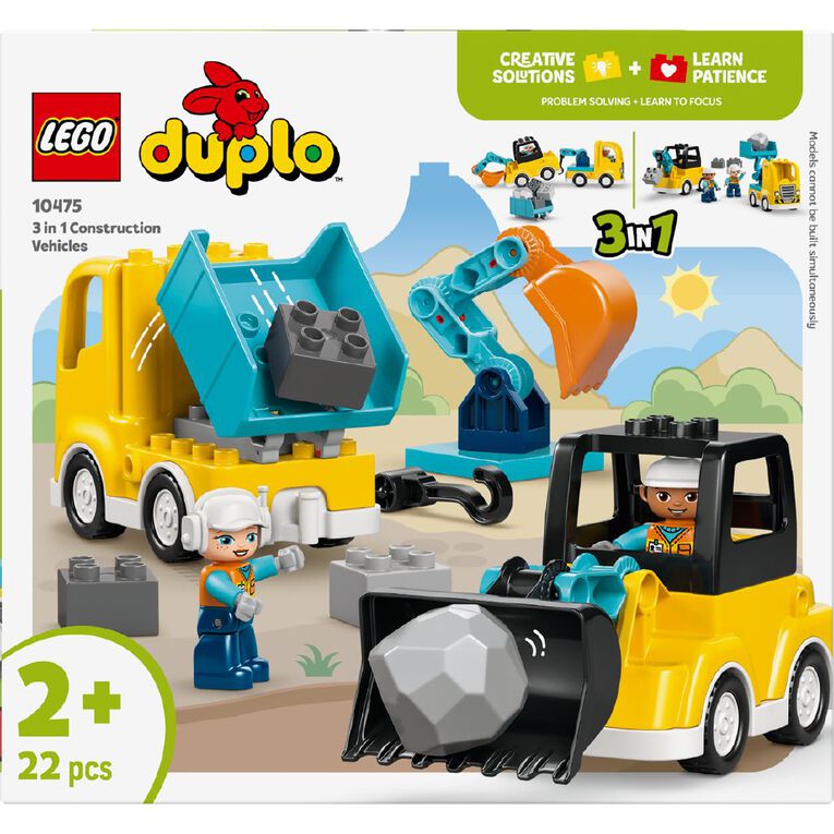 LEGO DUPLO 3 in 1 Construction Vehicles 10475, , hi-res