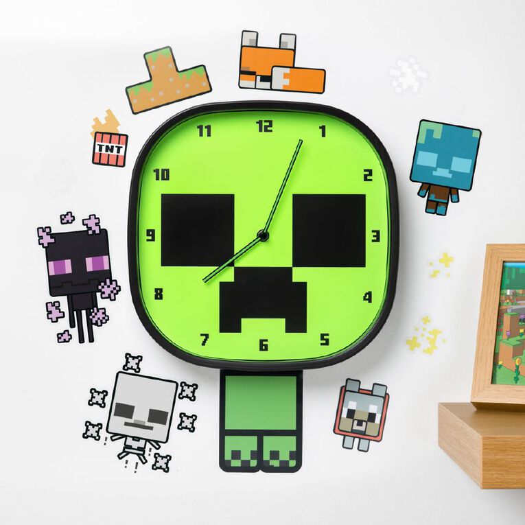Paladone Creeper Glow In The Dark Wall Clock The Warehouse