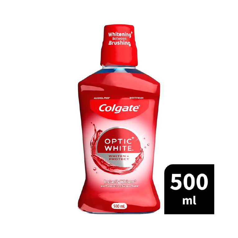 Colgate Optic White Mouthwash Freshmint 500ml, , hi-res
