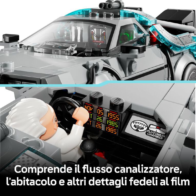 LEGO Speed Champions Time Machine from Back to the Future 77256, , hi-res