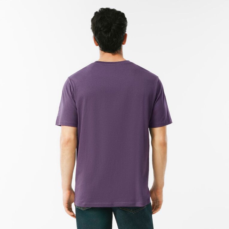 H&H Men's Regular Fit Crew Neck Tee, Purple Dark, hi-res