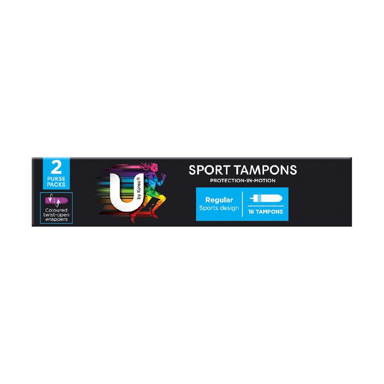 U By Kotex Regular Sport Tampons 16 Pack, , hi-res