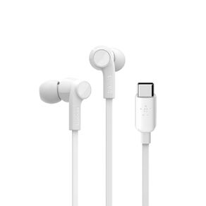 Belkin USB-C Wired EarBuds with Adjustable Volume Limiter White