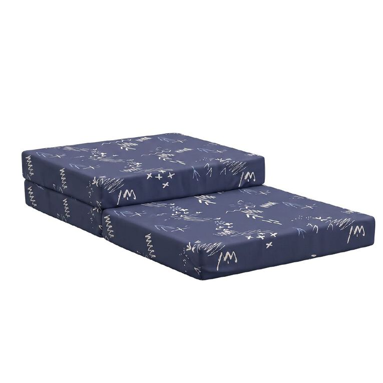 Living & Co Trifold Mattress Blue Single, , hi-res