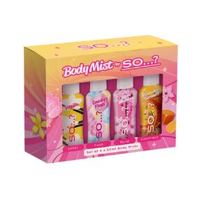 SO ? Body Mist Mini 50 ml 4 PackGift Set