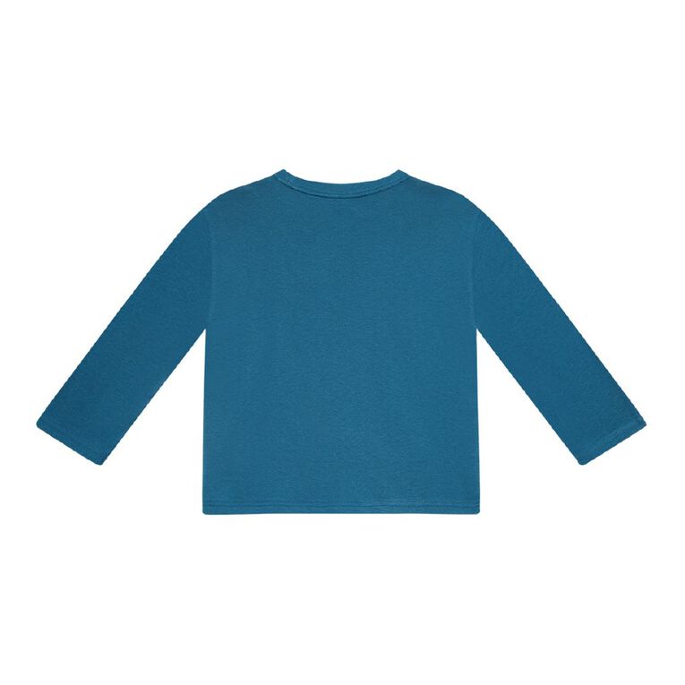 Young Original Long Sleeve Printed Tee, Blue Mid, hi-res