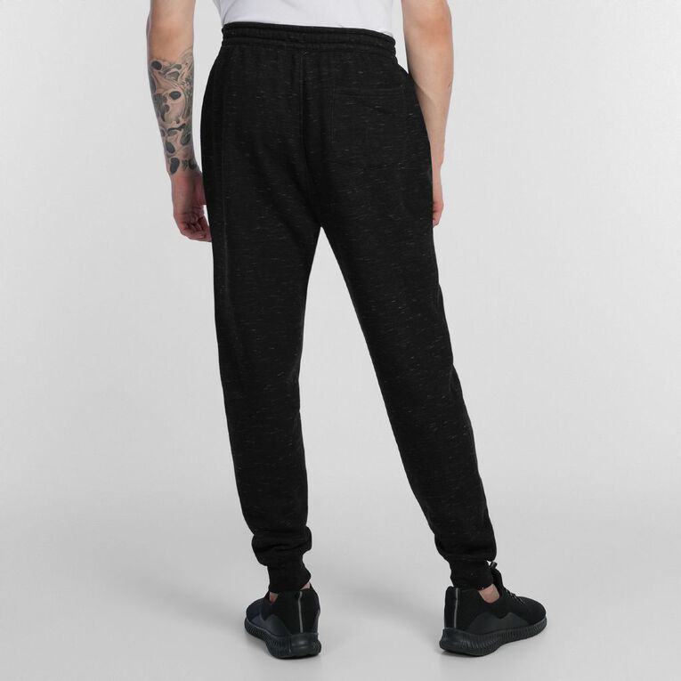 Garage Men's Space Dye Trackpants, Black/White, hi-res