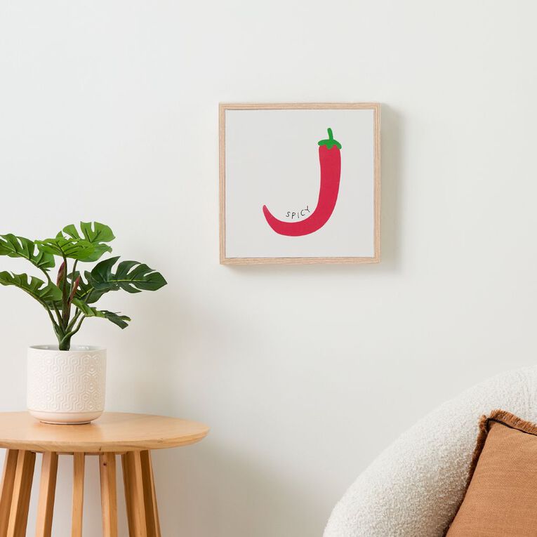 Living & Co Spicy Framed Canvas 25cm x 25cm, , hi-res