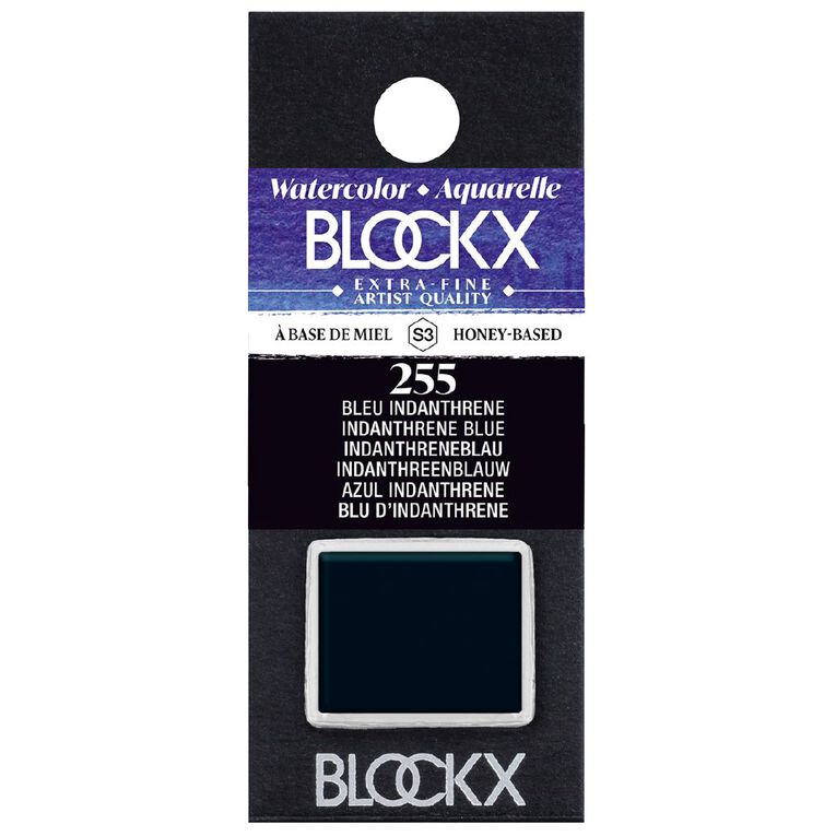 BLOCKX Watercolour Half Pan S3 255 Indanthrene Blue, , hi-res