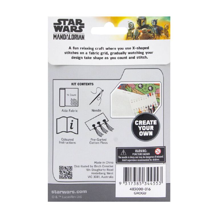 Lucas Film Counted Cross Stitch Mini 10 x 10cm Grogu, , hi-res