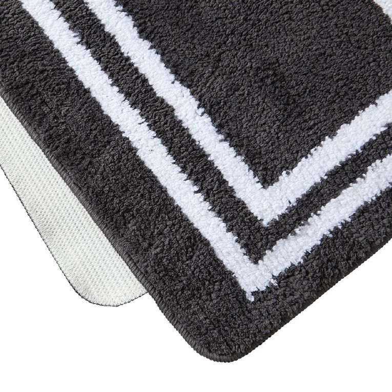 Living & Co Hotel Bath Runner Charcoal 150cm, , hi-res