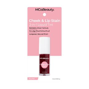 MCoBeauty Cheek & Lip Stain 2-In-1 Liquid Tint Rosy Red