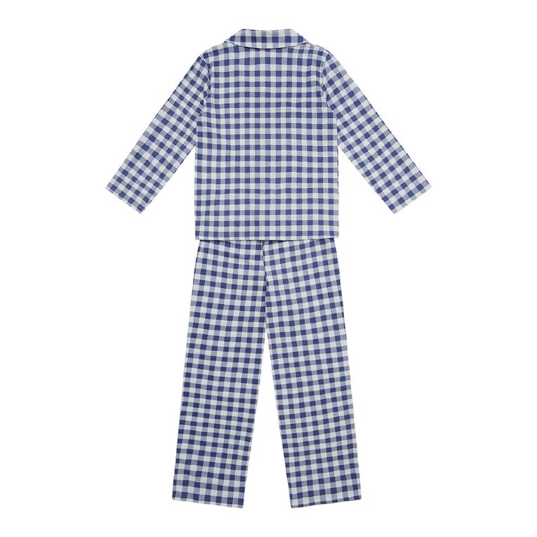 H&H Boys' Flanelette Pyjama Set, Blue Mid, hi-res