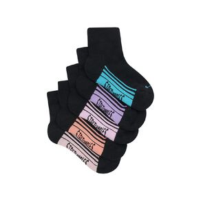 Rio Kids' Quarter Crew Stretch Socks 5 Pack