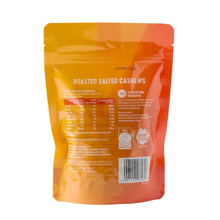 Market Kitchen Roasted & Salted Cashews 250g, , hi-res