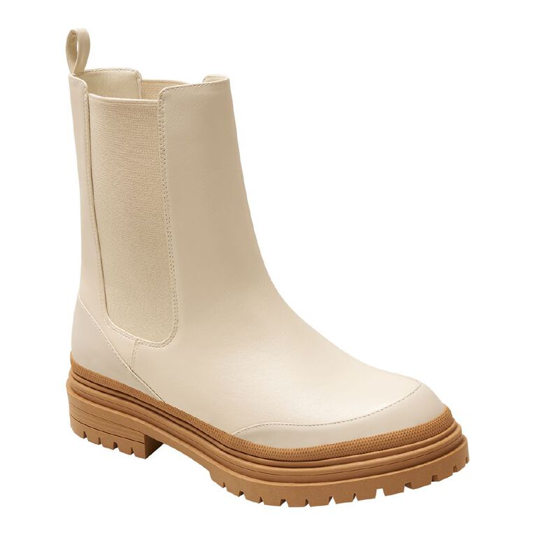 H&H Women's Harvey Ankle Boots, Beige, hi-res