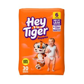 Hey Tiger Nappies Size 6 30 Piece