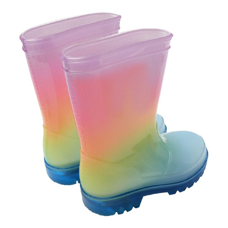 Young Original Junior Kids' Printed Light Up Gumboots, Multi-Coloured, hi-res