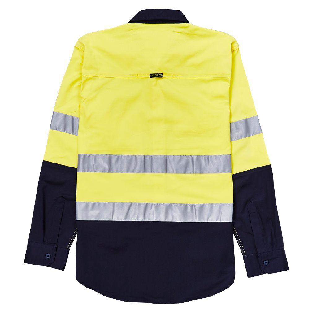 Tradie Hi-Vis Long Sleeve Flex Shirt 