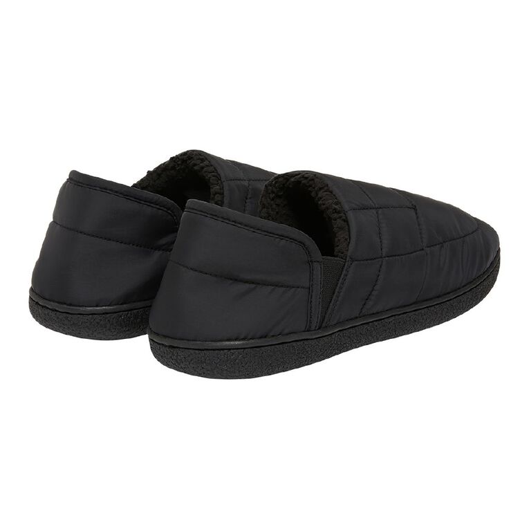 H&H Women's Quilted Slipper Shoes, Charcoal, hi-res