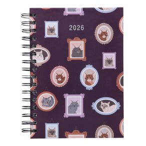 WS 2026 Diary A5 Day to Page Spiral Cats