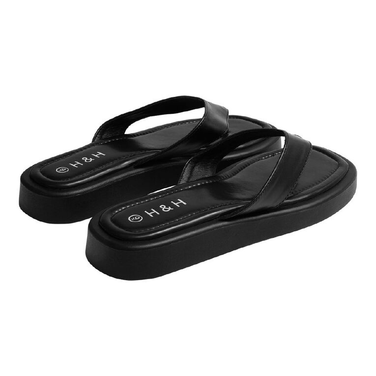 H&H Women's Suffolk Jandals, Black, hi-res