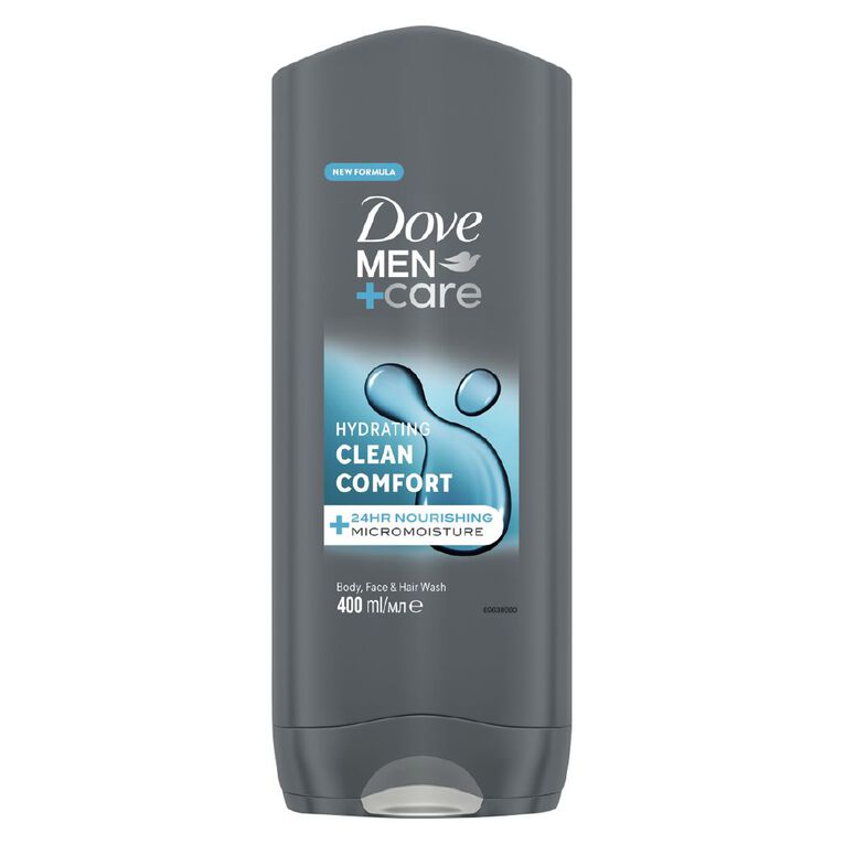 Dove Mens Body Wash Clean Comfort 400ml, , hi-res