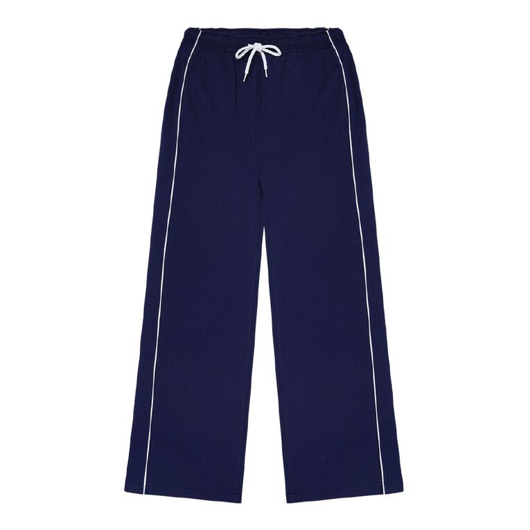 Young Original Contrast Wide Leg Trackpants, Blue Dark, hi-res
