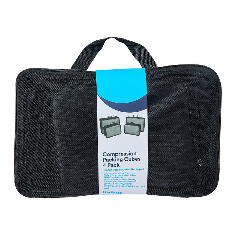 Living & Co Compression Packing Cubes 4 Pack, , hi-res