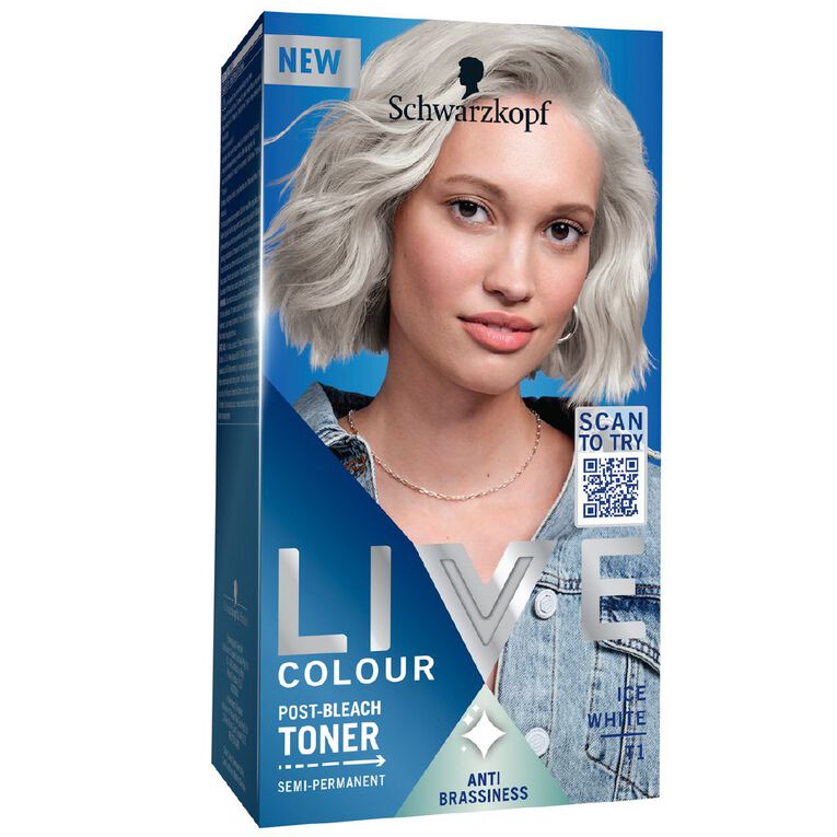 Schwarzkopf Live Colour Semi-Permanent Toner Ice White T1, , hi-res