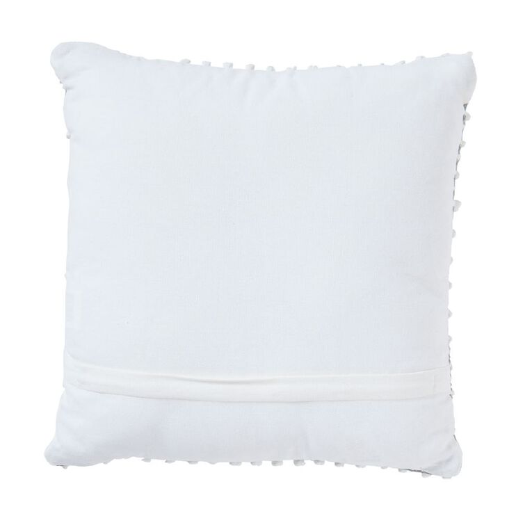 Living & Co Cushion Cotton Bobble Grey 45cm x 45cm, , hi-res