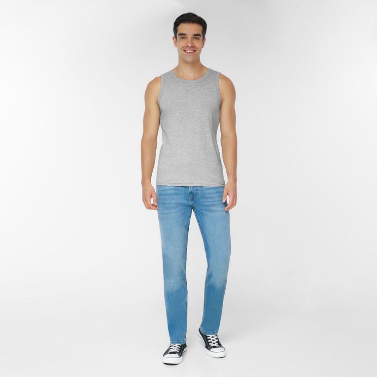 H&H Men's Plain Singlet, Grey Light, hi-res