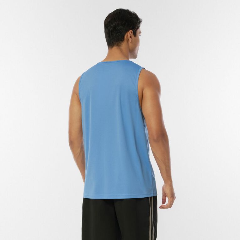 Active Intent Men's Cooldry Singlet, Blue Mid, hi-res