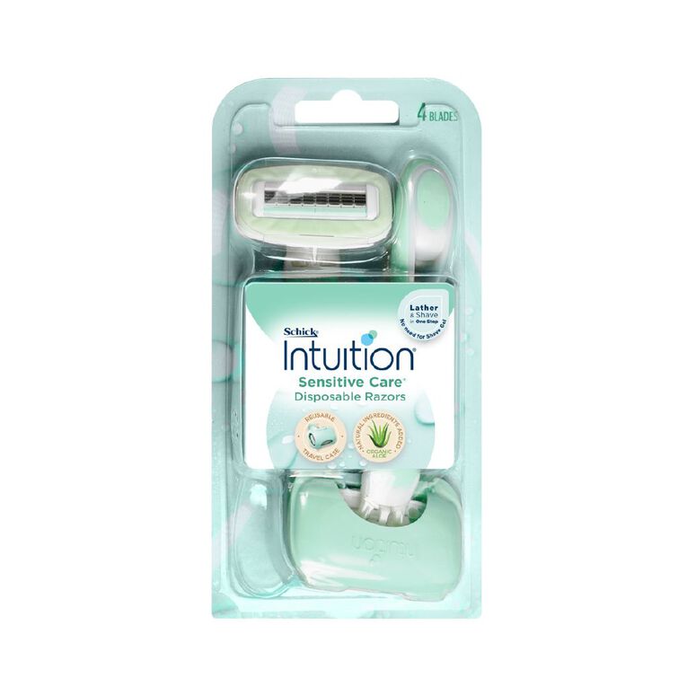Schick Intuition Sensitive Care Disposable Razors 2 Pack, , hi-res