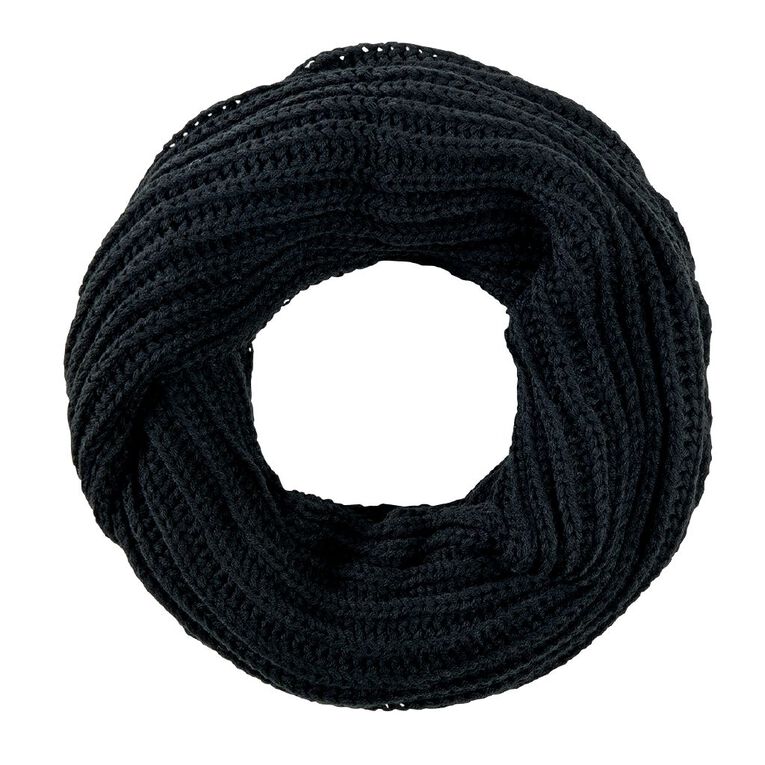 H&H Women's Chunky Snood, Black, hi-res