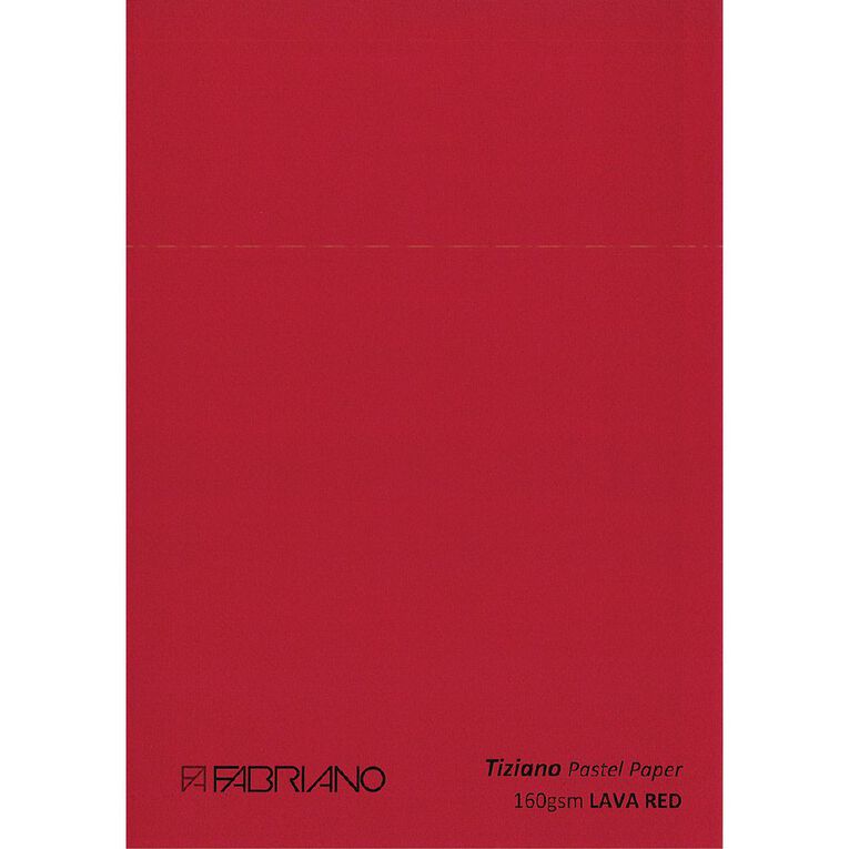 Fabriano Tiziano Pastel Paper 50cm x 65cm Lava Red Red Mid, , hi-res