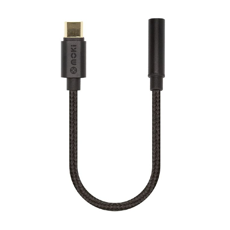 Moki Type-C to 3.5mm Audio Adaptor Cable Black, , hi-res